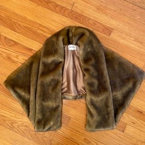 Brown Faux Fur Stole